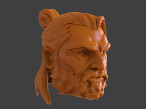 Man At Arms Head 3D Print Model