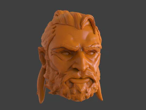 Man At Arms Head 3D Print Model