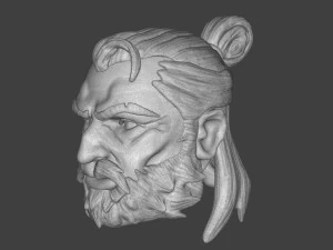 Man At Arms Head 3D Print Model