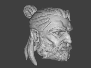 Man At Arms Head 3D Print Model