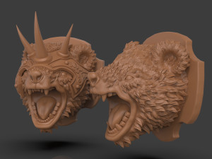 Stylized Grizzly Bear Trophy Head Modelo de impresión 3D
