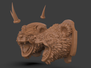 Stylized Grizzly Bear Trophy Head Modelo de impresión 3D
