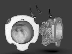 Stylized Grizzly Bear Trophy Head 3D Print Model