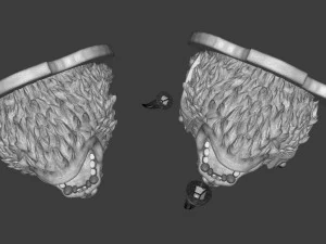 Stylized Grizzly Bear Trophy Head 3D Print Model