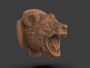 Stylized Grizzly Bear Trophy Head Modelo de impresión 3D