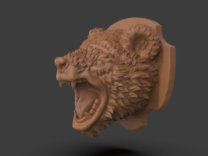 Stylized Grizzly Bear Trophy Head Modelo de impresión 3D