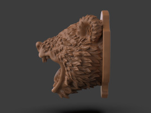 Stylized Grizzly Bear Trophy Head Modelo de impresión 3D