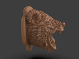 Stylized Grizzly Bear Trophy Head Modelo de impresión 3D