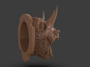 Stylized Grizzly Bear Trophy Head Modelo de impresión 3D
