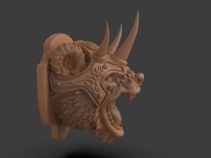 Stylized Grizzly Bear Trophy Head Modelo de impresión 3D