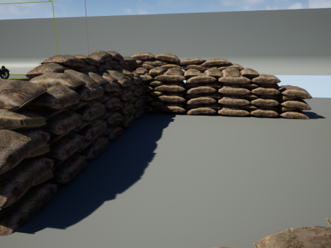 Warfare Sandbags Modular Kit Model 3D