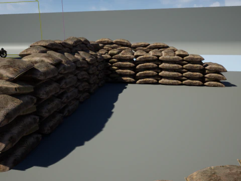 Kit modular de sacos de areia de guerra Modelo 3D