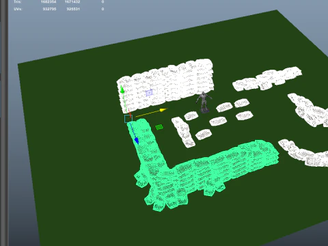 Kit modular de sacos de areia de guerra Modelo 3D