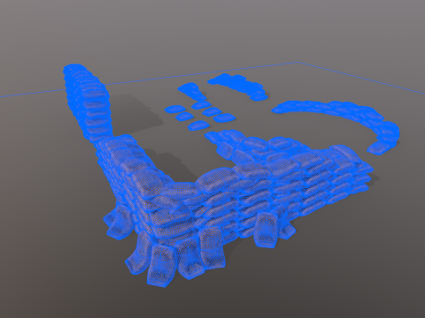 Warfare Sandbags Modular Kit Model 3D