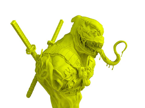 Venom Pool Bust 3D Print Model