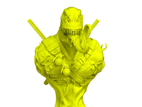 Venom Pool Bust 3D Print Model