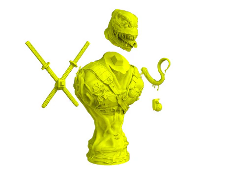Venom Pool Bust 3D Print Model