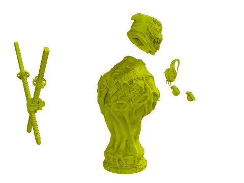 Venom Pool Bust 3D-printmodel