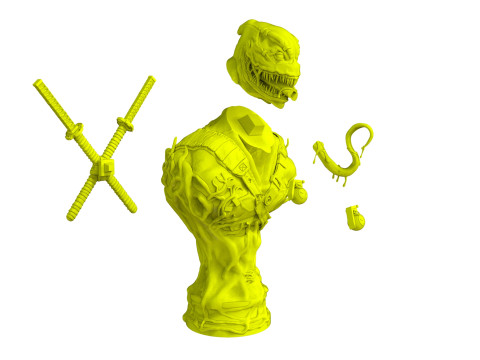 Venom Pool Bust 3D-printmodel
