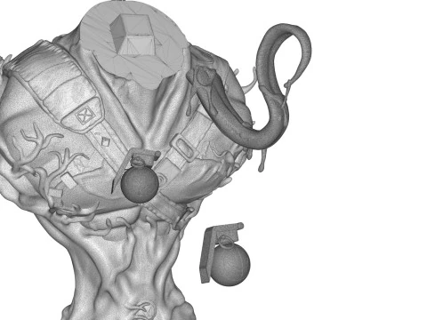 Venom Pool Bust 3D Print Model