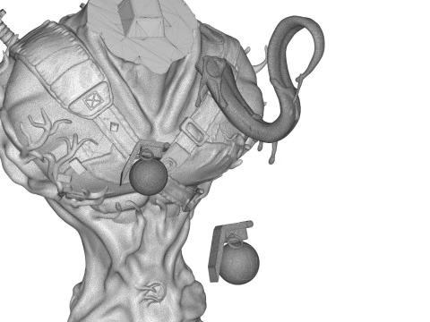 Venom Pool Bust 3D Print Model