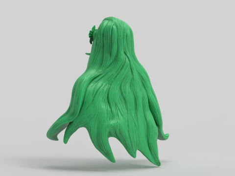 Tropical Girl Head 3D Print Model