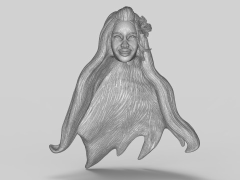Tropical Girl Head Modelo de impresión 3D