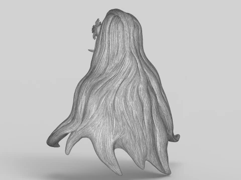 Tropical Girl Head 3D Print Model