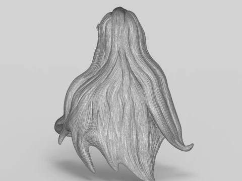 Tropical Girl Head 3D Print Model
