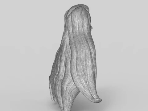 Tropical Girl Head 3D Print Model