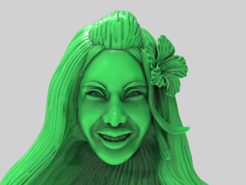 Tropical Girl Head Modelo de impresión 3D