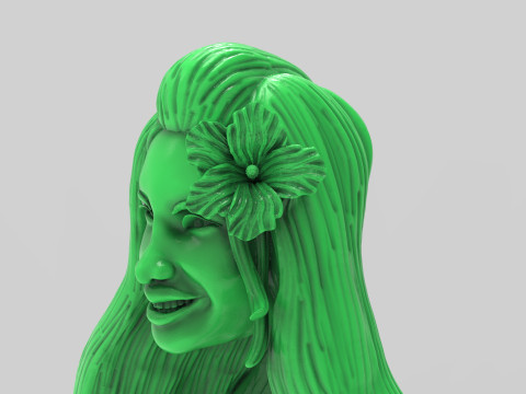 Tropical Girl Head Modelo de impresión 3D