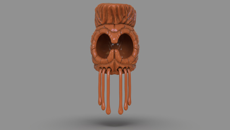 Hawaiian Warrior Helmet 3D Принт Модель .c4d .max .obj .3ds .fbx .stl .blend 