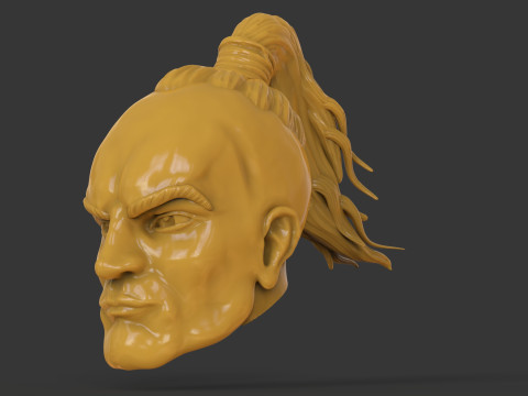 Hawaiian Warrior Head 3D-Druckmodell