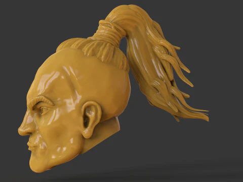 Hawaiian Warrior Head 3D Print Model