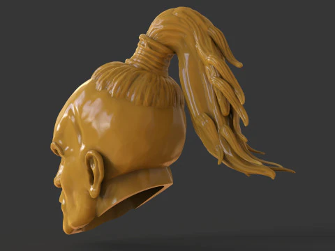 Hawaiian Warrior Head 3D Print Model