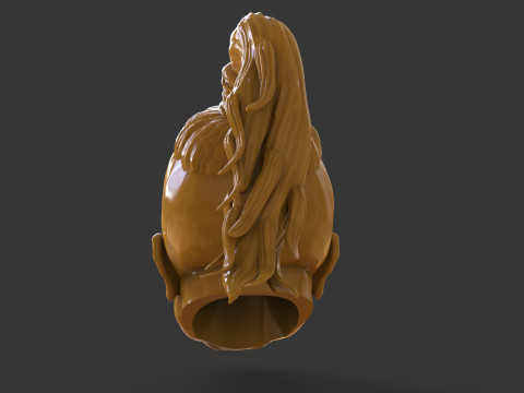 Hawaiian Warrior Head Modelo de Impressão 3D