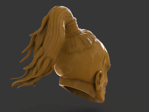 Hawaiian Warrior Head 3D Print Model