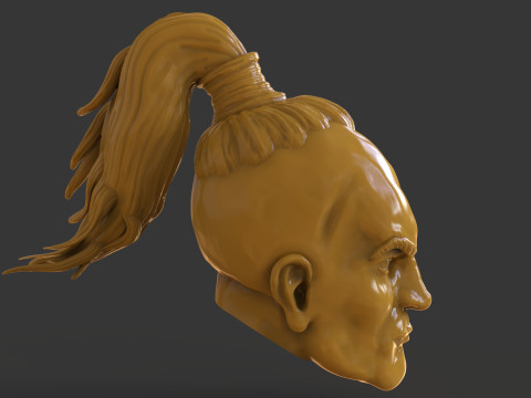 Hawaiian Warrior Head Modelo de Impressão 3D