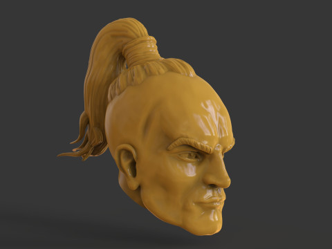 Hawaiian Warrior Head Modelo de Impressão 3D