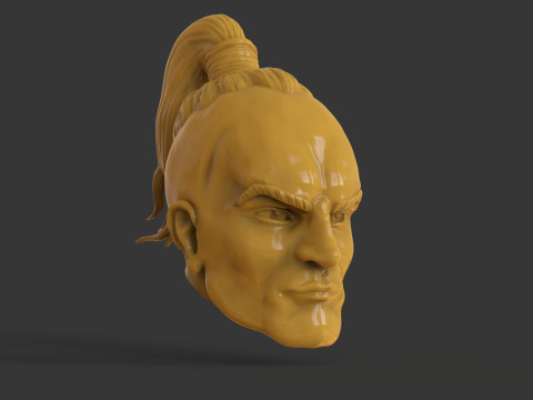 Hawaiian Warrior Head Modelo de Impressão 3D