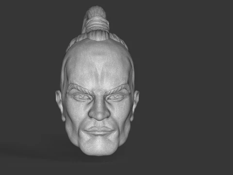 Hawaiian Warrior Head 3D Print Model