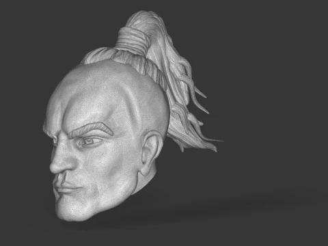 Hawaiian Warrior Head 3D Print Model