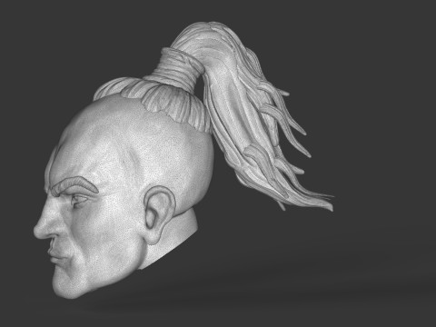 Hawaiian Warrior Head Modelo de Impressão 3D