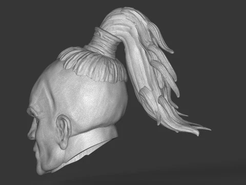 Hawaiian Warrior Head 3D Print Model