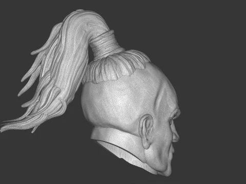 Hawaiian Warrior Head 3D Print Model