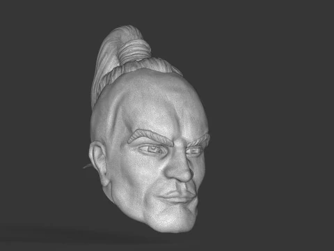 Hawaiian Warrior Head 3D Print Model