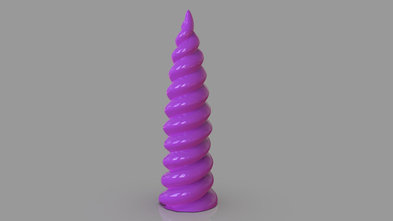 Unicorn Horn 3D प्रिंट मॉडल .c4d .max .obj .3ds .fbx .stl .blend 