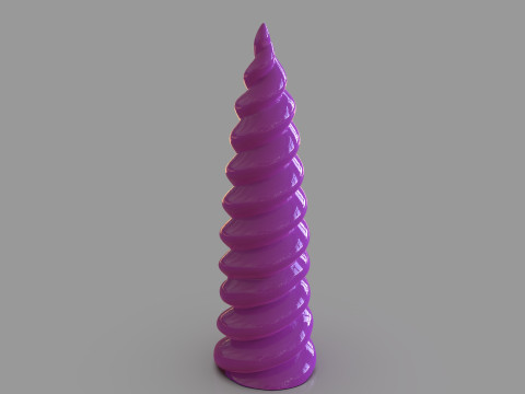 Unicorn Horn 3D प्रिंट मॉडल