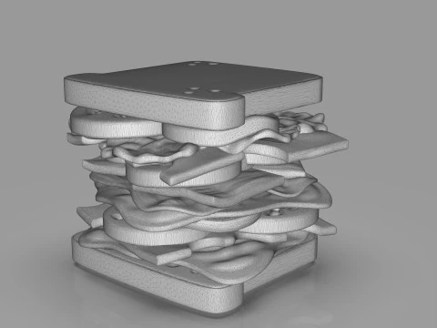 Sandwich Sculpture 3D Print Model